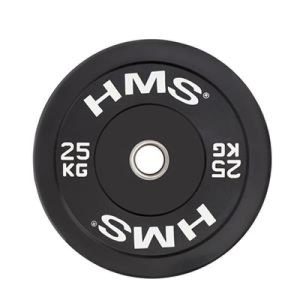 Olimpinis bamperinis diskas HMS Black Bumper BBR25 25 kg
