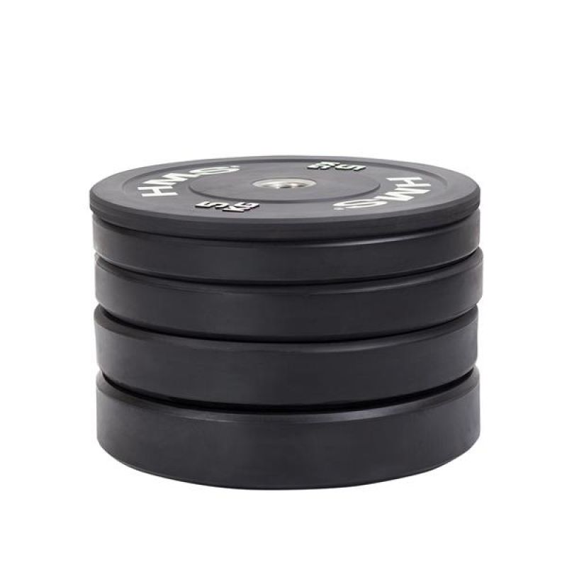 Olimpinis bamperinis diskas HMS Black Bumper BBR25 25 kg - Image 3