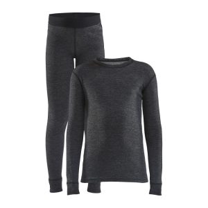 Vaikiškas merino vilnos termo apatinių rinkinys Craft Core Wool