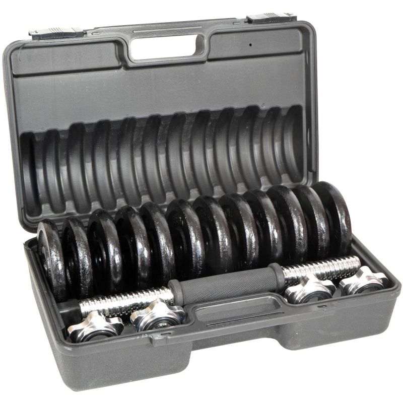 Ketaus hantelių rinkinys lagamine Enero Fit 15 kg (2 x 7
