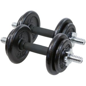 Ketaus hantelių rinkinys lagamine Enero Fit 19 kg (2 x 9