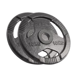 Olimpinių ketaus diskų rinkinys su rankenomis Rebel Active 2 x 10 kg