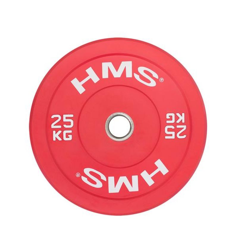 Olimpinis bamperinis diskas HMS Red Bumper CBR25 25 kg