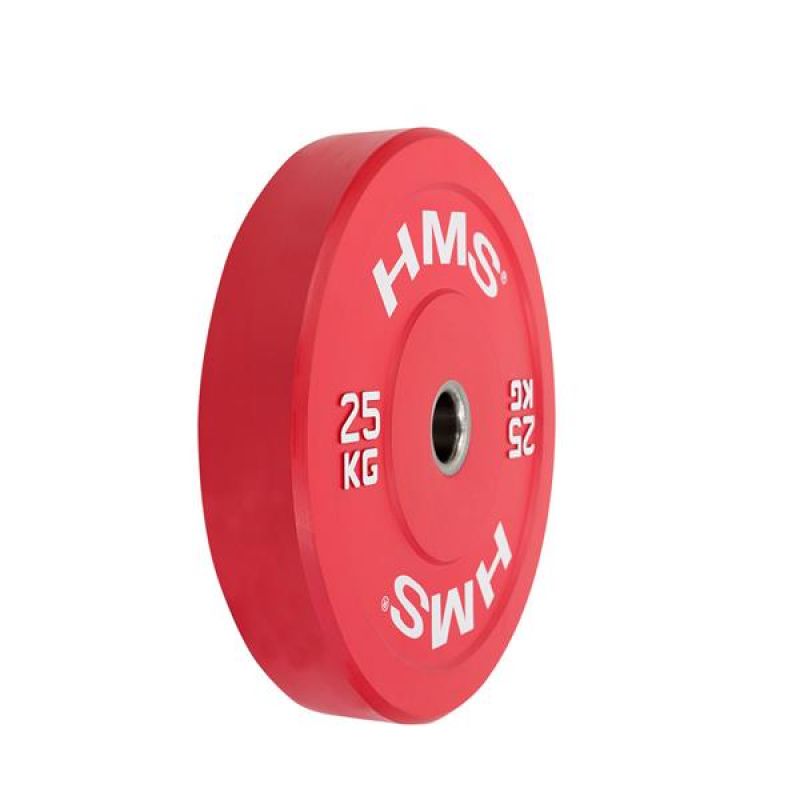 Olimpinis bamperinis diskas HMS Red Bumper CBR25 25 kg - Image 2