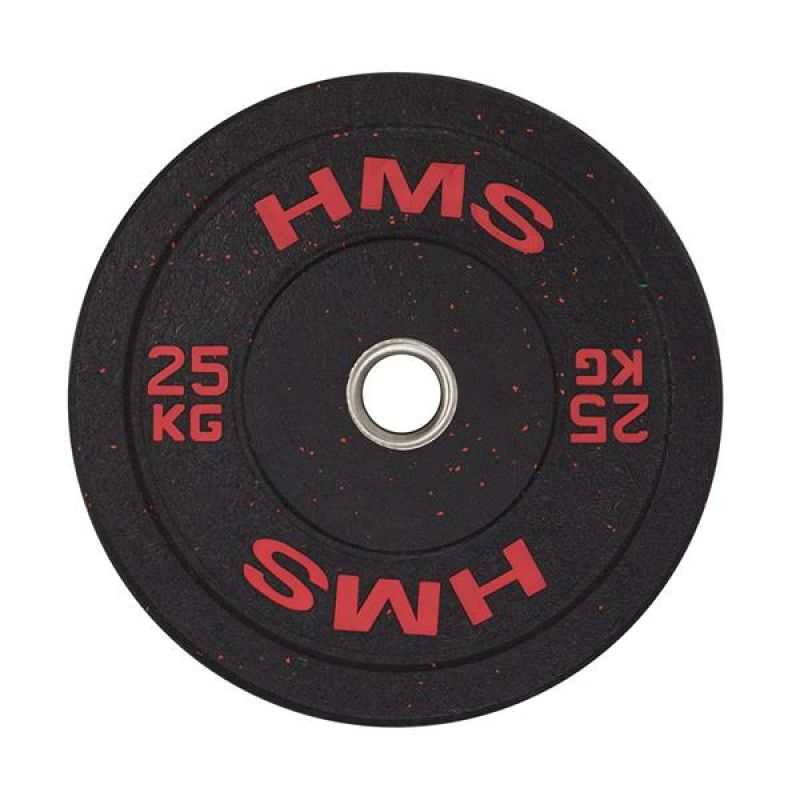 Olimpinis bamperinis diskas HMS Red Bumper HTBR25 25 kg