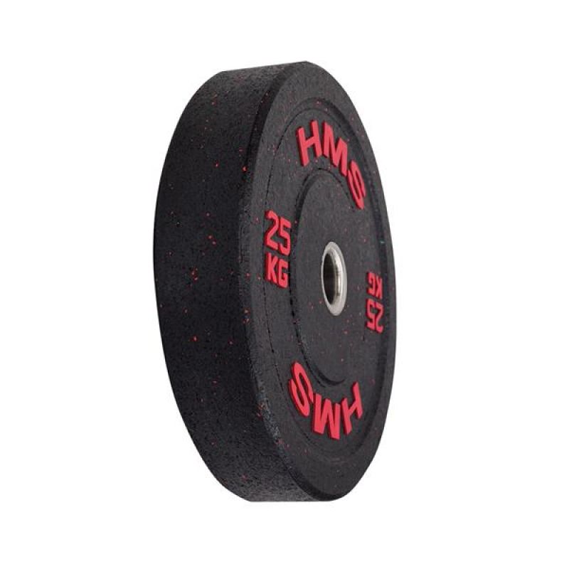 Olimpinis bamperinis diskas HMS Red Bumper HTBR25 25 kg - Image 2