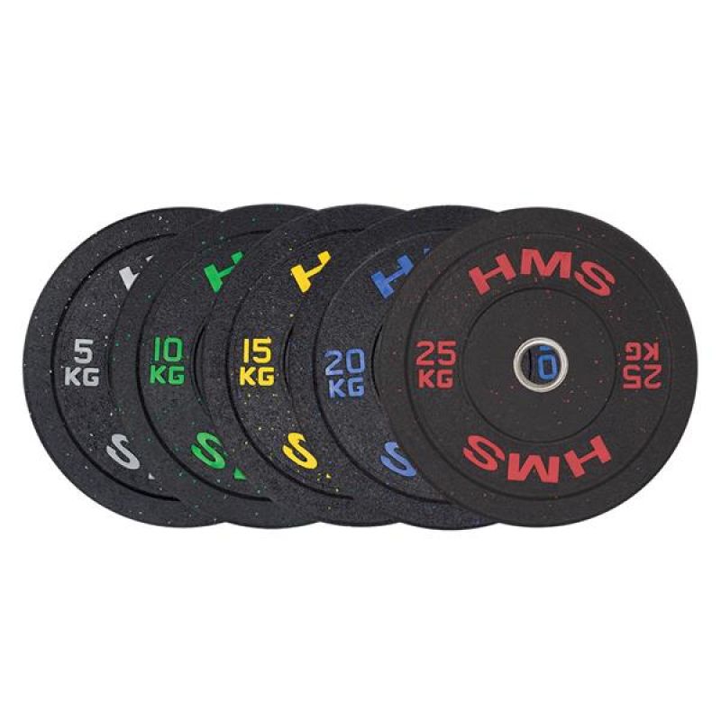 Olimpinis bamperinis diskas HMS Red Bumper HTBR25 25 kg - Image 4