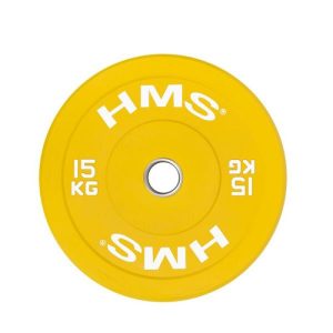 Olimpinis bamperinis diskas HMS Yellow Bumper CBR15 15 kg